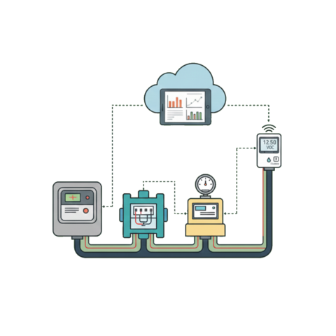 Illustration of a refrigerator unit
