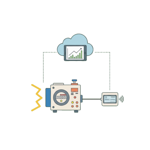 Illustration of a refrigerator unit