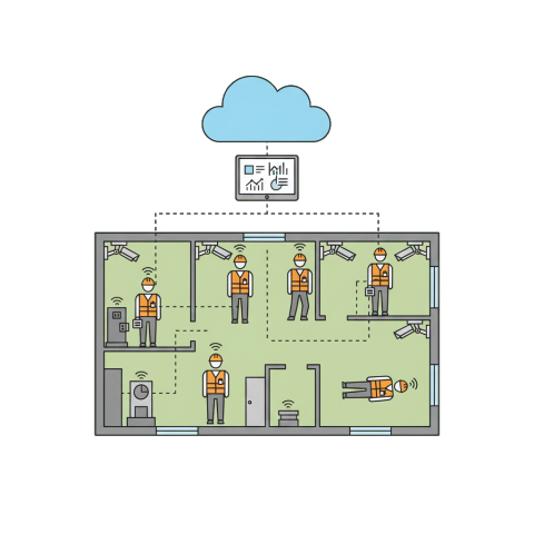 Illustration of a refrigerator unit