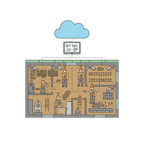 Illustration of a refrigerator unit