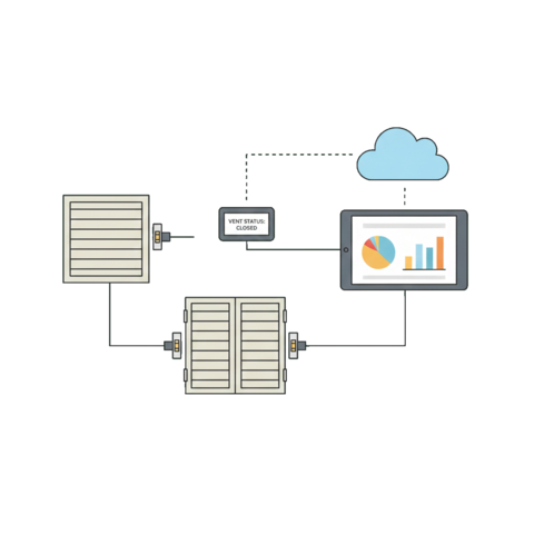 Illustration of a refrigerator unit