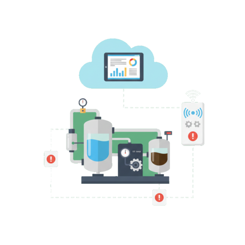 Illustration of a refrigerator unit
