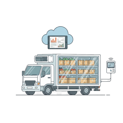 Illustration of a refrigerator unit