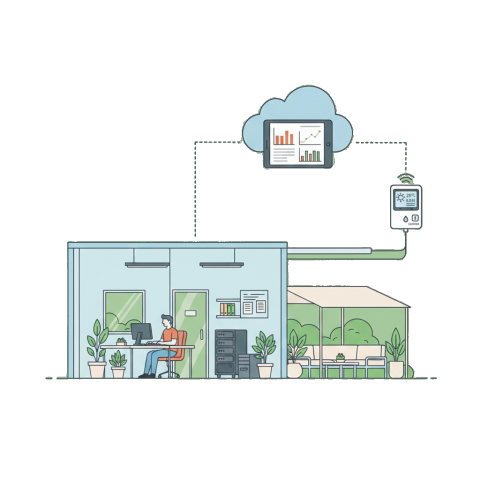 Illustration of a refrigerator unit