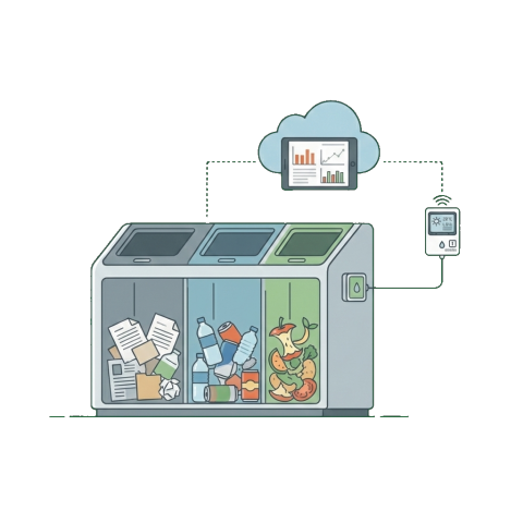 Illustration of a refrigerator unit